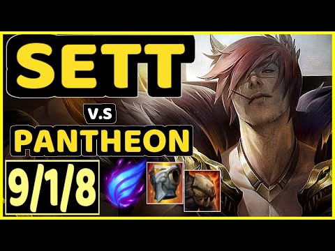PRIME (SETT) vs PANTHEON - 9/1/8 KDA BOTTOM SUPPORT GAMEPLAY - EUW Ranked GRANDMASTER