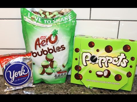 Mint Chocolate Comparison: Hershey York Peppermint Pattie, Nestle Aero Bubbles & Paynes Poppets