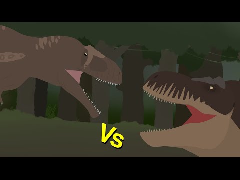 [MESOZOIC-BATTLE]Tyrannosaurus VS Giganotosaurus (STICK-NODES)