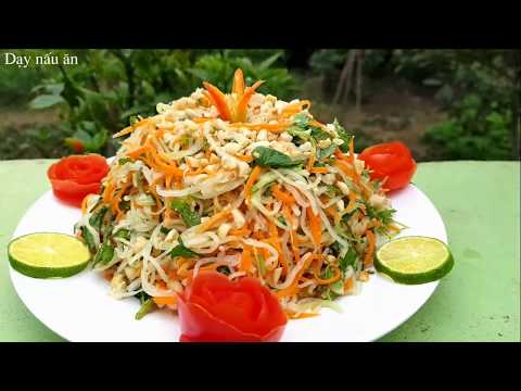 Cách làm nộm đu đủ chua ngọt đơn giản tại nhà - Dạy Nấu Ăn