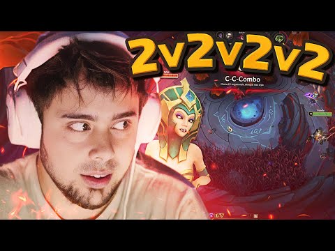 JOGANDO O NOVO MODO DO LOL (ARENA 2v2v2v2) PELA PRIMEIRA VEZ - YODA