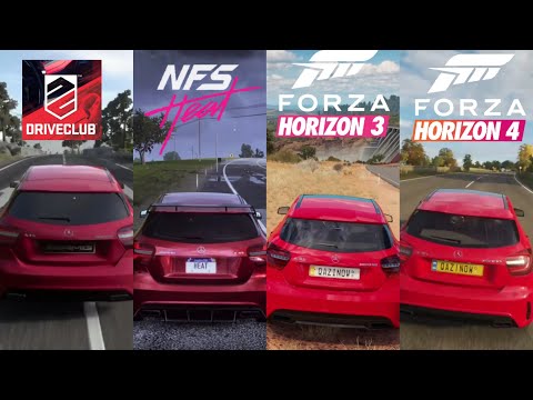 Driveclub vs NFS Heat vs Forza Horizon 3 vs Forza Horizon 4 - Graphics + Weather Comparison