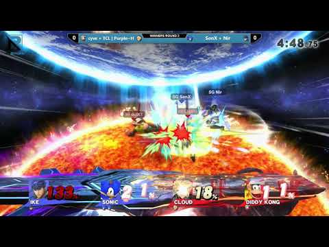 Respawn5 - cyve + Purple-H Vs. SonX + Nir - Winners Round 2 - Smash WiiU Doubles