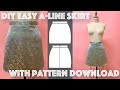 DIY A Line Skirt Tutorial With Pattern Easy For Beginners Sew Anastasia