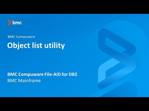 BMC Compuware File-AID for Db2 - Object list utility
