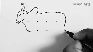 How to draw a OX from dots easy step by step // Ea