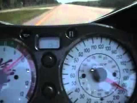 A Suzuki Hayabusa At Over 220 mph NOT kph!