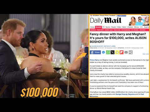Rent-A-Duke & Duchess: Harry and Meghan SELLING Themselves for $100,000 a Plate