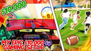 My Epic Reveal Of My $10,000 Gaming Setup & Surprising My Family With A Long Day Of Fun!