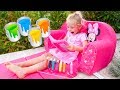 Nastya And Colored Paints Draw A Magic Toys