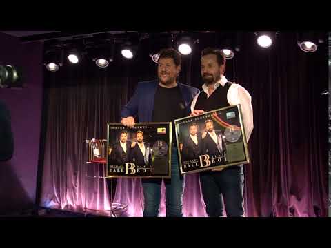 Alfie Boe & Michael Ball receiving their Gold Disc for 'Back Together'