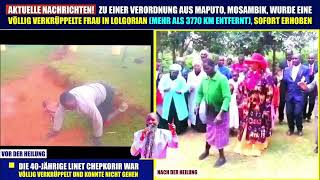 Linet Chepkorir kann durch ein Gebet gehen