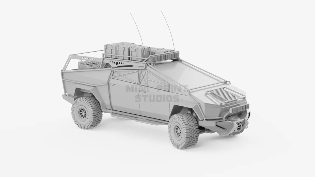 Tesla Cybertruck SUV 3D Print Model