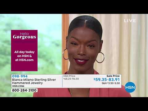 Bianca Milano Sterling Silver Hammered Hoop Earrings