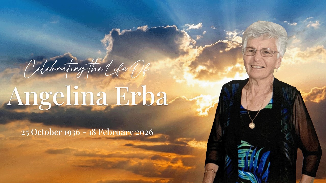 Memorial service livestream thumbnail for Angelina Erba
