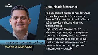 Após reunião com senadores, Davi marca sessão deliberativa para esta quinta