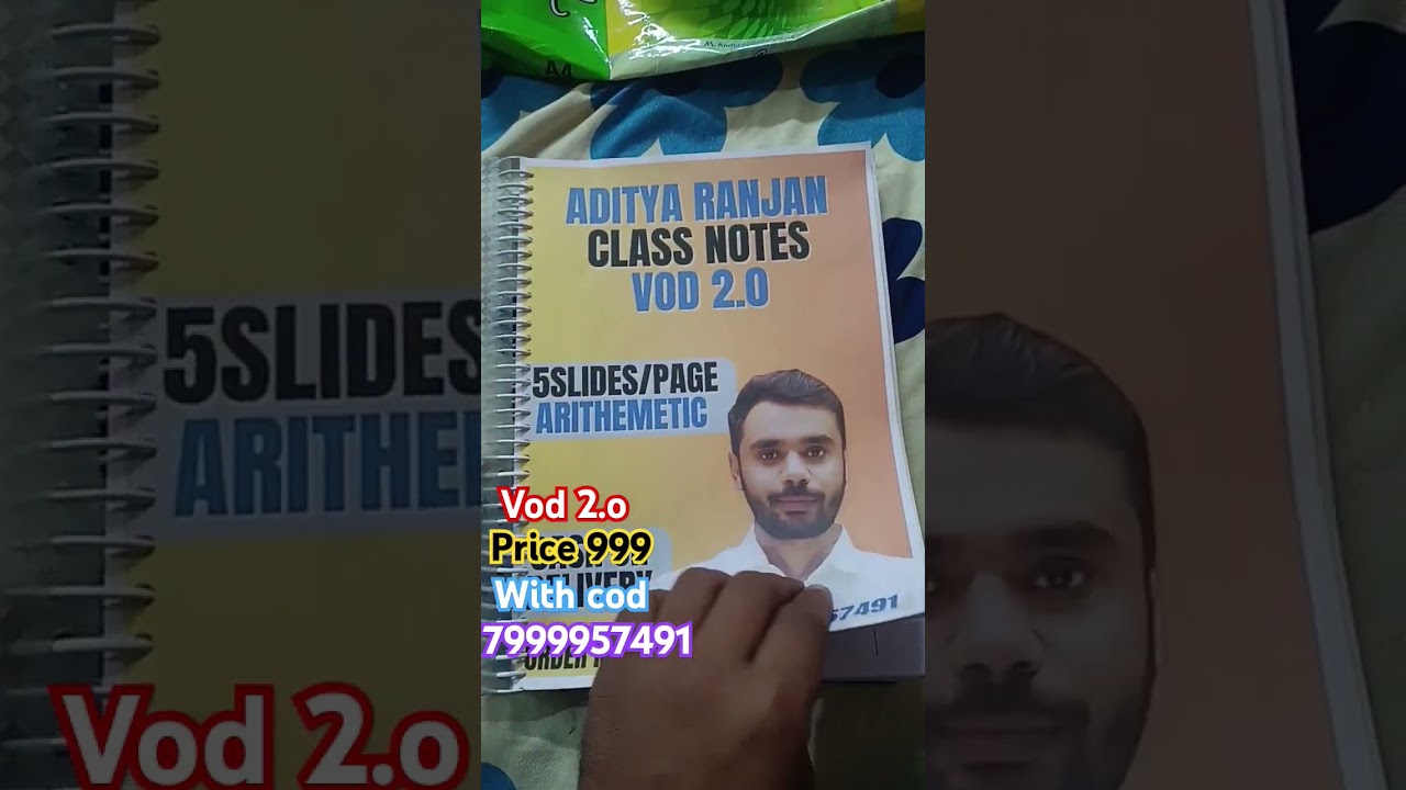 aditya ranjan sir  vod 2.o classnotes review 🔥 #adityaranjansir #adityaranjansirfans