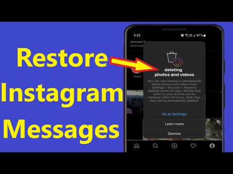 How to Recover deleted Instagram messages Recovery- Howtosolveit Video