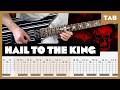 Avenged Sevenfold Hail To The King Guitar Tab Lesson Cover Tutorial