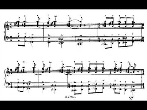 Igor Stravinsky - Symphony of Winds for Piano (1920) [Score-Video]