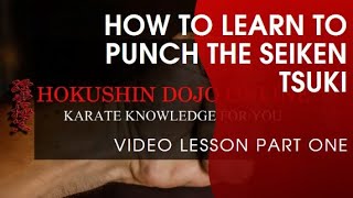 How to learn to punch the seiken tsuki