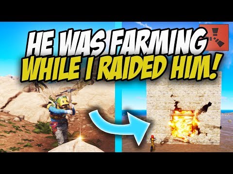 Raiding INSANELY Rich Player while he was out FARMING! - Rust Solo #2