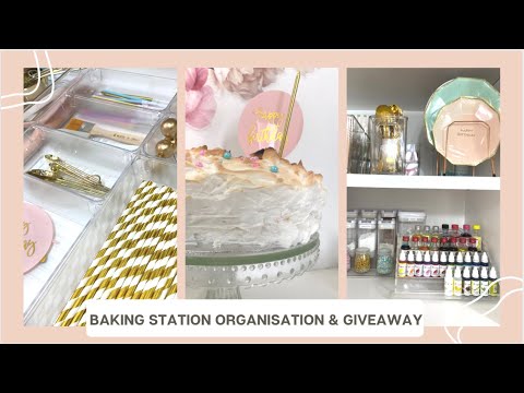BAKING CABINET ORGANISATION | BAKED ICE CREAM CAKE RECIPE | GIVEAWAY!!