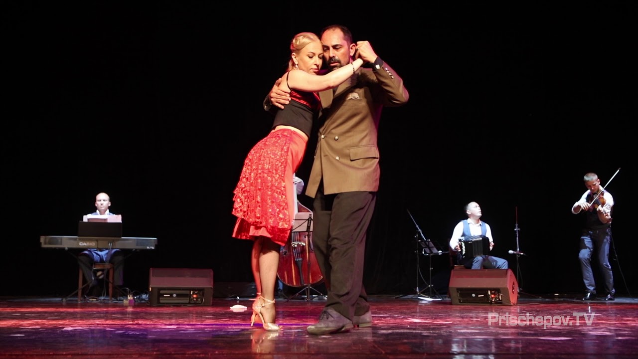 Hernan Che and Ekaterina Koptelova, Tango En Vivo orq., 2, Milonguero Nights in Moscow 2018