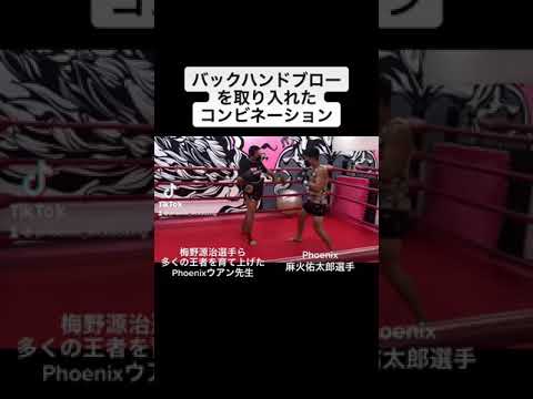 バックハンドブローを取り入れたコンビネーション