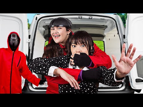 Wednesday Addams Trapped In Squid Games For 24 Hours In Real Life | Funny Situations By Crafty Hacks