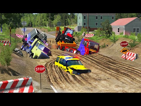 Cars vs Mud Pit #38 | BeamNG.DRIVE