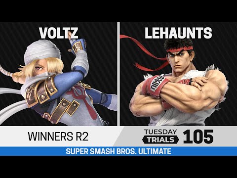 Tuesday Trials 105 SSBU Winners R2 - Voltz (Sheik) vs lehaunts (Ryu)