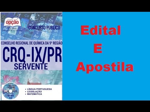 Edital Apostila Concurso CRQ IX PR Cargo Servente