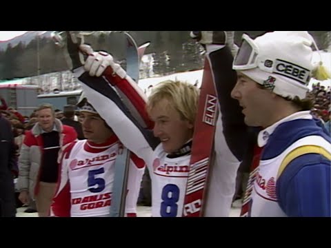 Bojan Križaj wins slalom (Kranjska Gora 1982)