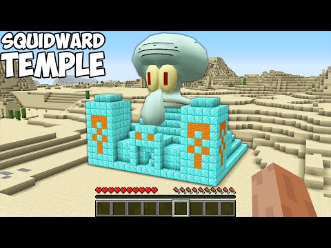 Whats INSIDE SQUIDWARD TEMPLE SECRET SPONGEBOB SQUAREPANTS DUNGEON in Minecraft Animation!