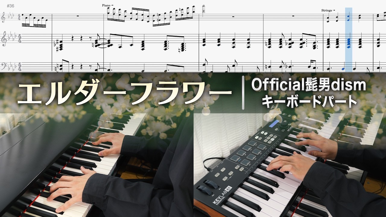 【キーボードパート譜】エルダーフラワー - Official髭男dism ピアノ&シンセパート完コピ【楽譜】