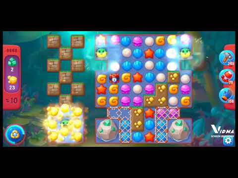 Fishdom. 9448 hard level no boosters and diamonds. 20 moves