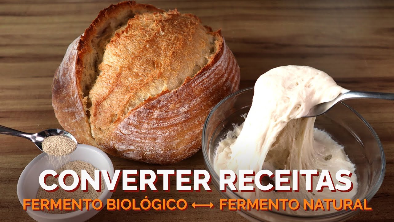 Como converter receitas de pão com FERMENTO NATURAL para BIOLÓGICO e vice-versa