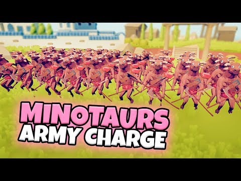 MINOTAURS ARMY CHARGE VS EVERY FACTION (CUSTOM) | TABS MODDED GAMEPLAY