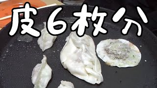 余った餃子の皮を合体させてみた