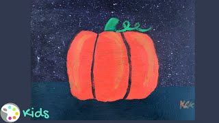 How to Paint a Pumpkin with Acrylic Paint | Art Lessons for Kids