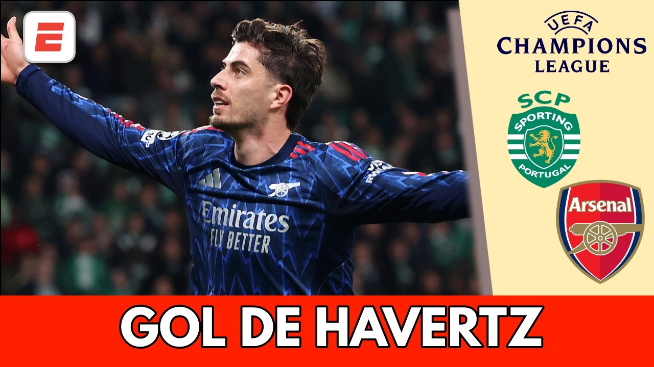 GOL AGÓNICO DEL ARSENAL. Kai Havertz les da la victoria sobre Sporting CP | UEFA Champions League