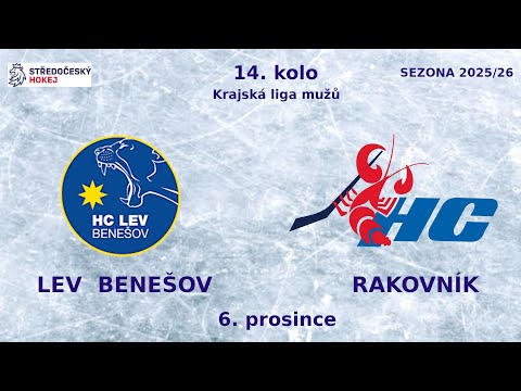 HC LEV Benešov vs. HC Rakovník   4:3 PP -  6.12.2025 – 14.kolo KLM - zkrácený záznam