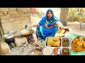 UP Village Style Traditional Basant Panchami Cooking Matar Masaroom Ki Sabji Baingan Aalu Puri