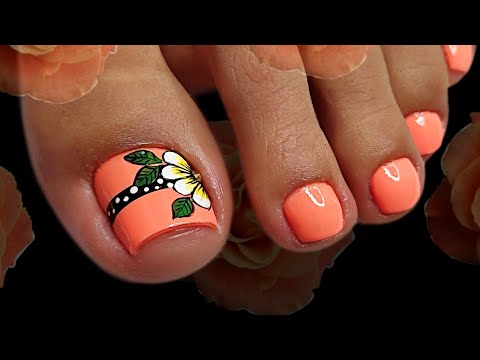 DISEÑO de uñas/UÑAS  DECORADAS para Pies 🦶🏼🦶🏼😍