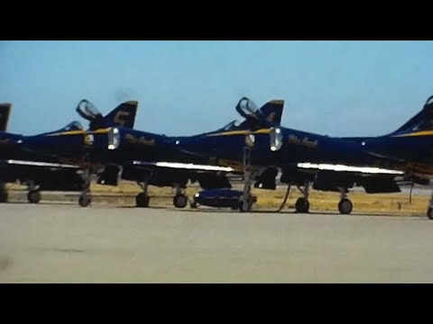 Harrier Jump Jet 1970's Airshow Vertical Take Off Landing and Hovering Demonstration