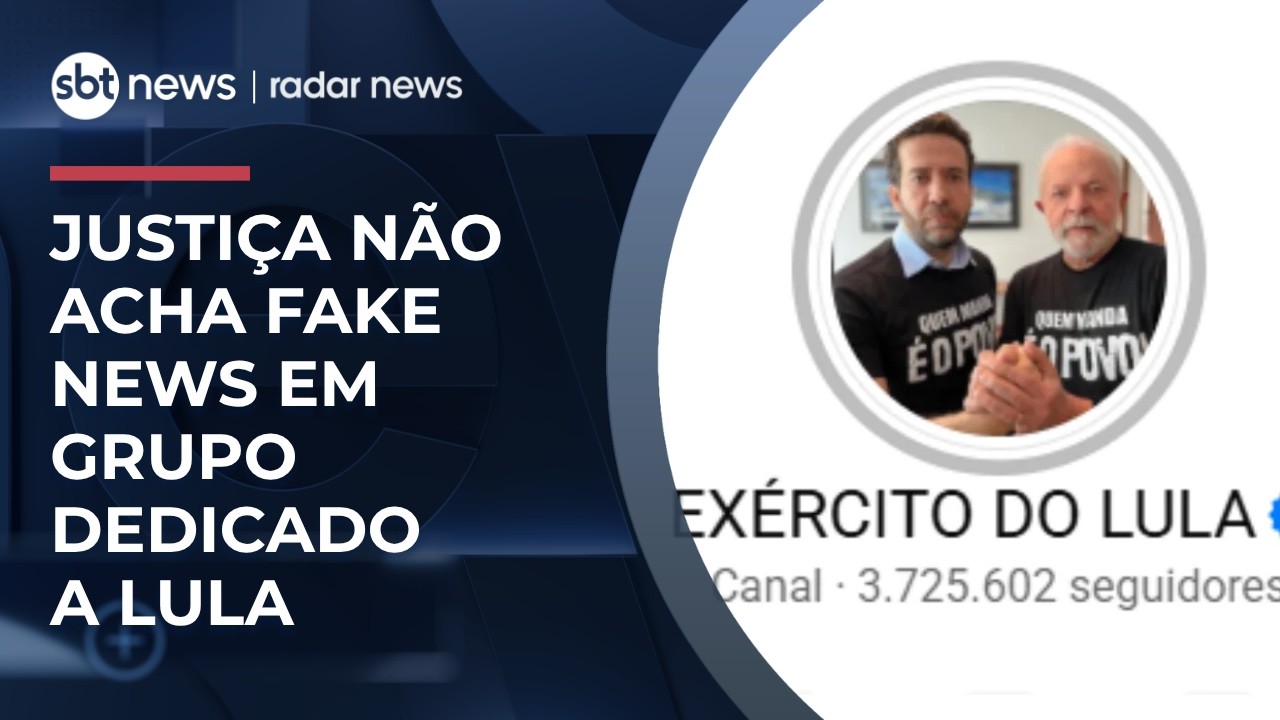 Área técnica do TSE não vê fake news em canal "Exército do Lula" 