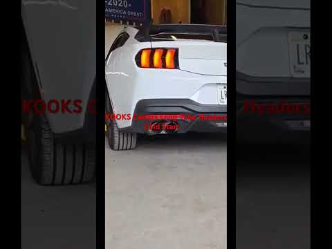 2024 S650 Mustang GT 5.0 Catless Kooks Long Tube Headers w/ Stock Active Valve Exhaust COLD START