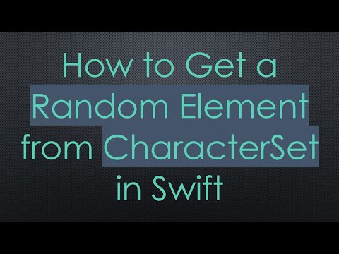 How to Get a Random Element from CharacterSet in Swift