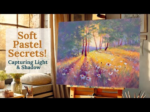 The Secret for Painting Beautiful Shadows in Soft Pastel! PLUS Flower Painting Magic!